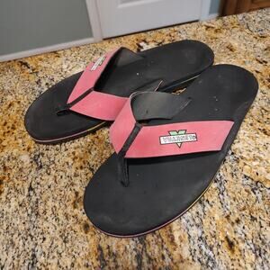 Rare Vuarnet Men's Flip Flops Size 9.5 Black & Pink - ID: Vuarnet